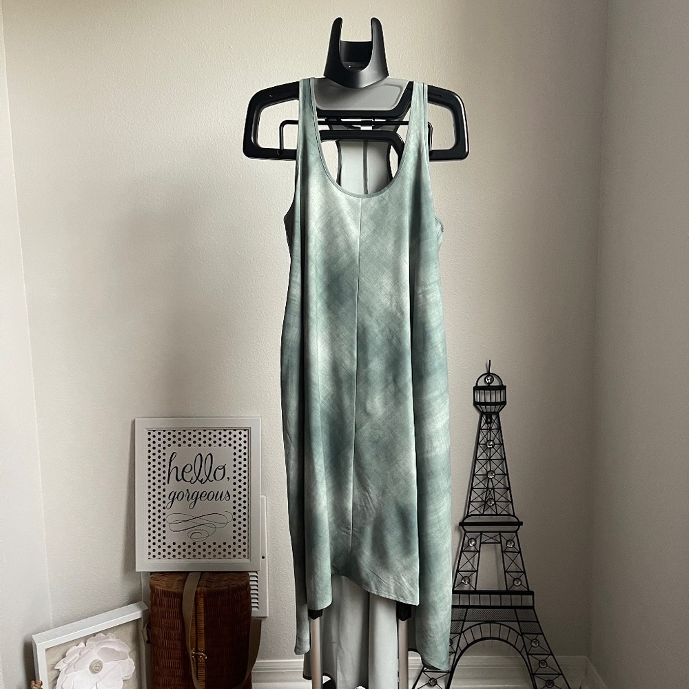 Athleta Mint Green Tie-Dye Midi Dress